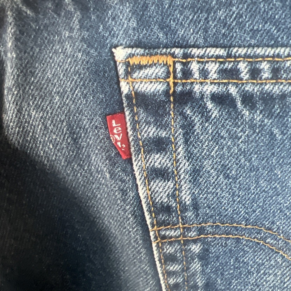 Levi's 505 Regular Fit Jeans Mens W36 L32 Blue Denim Classic Casual K5 - Picture 15 of 16